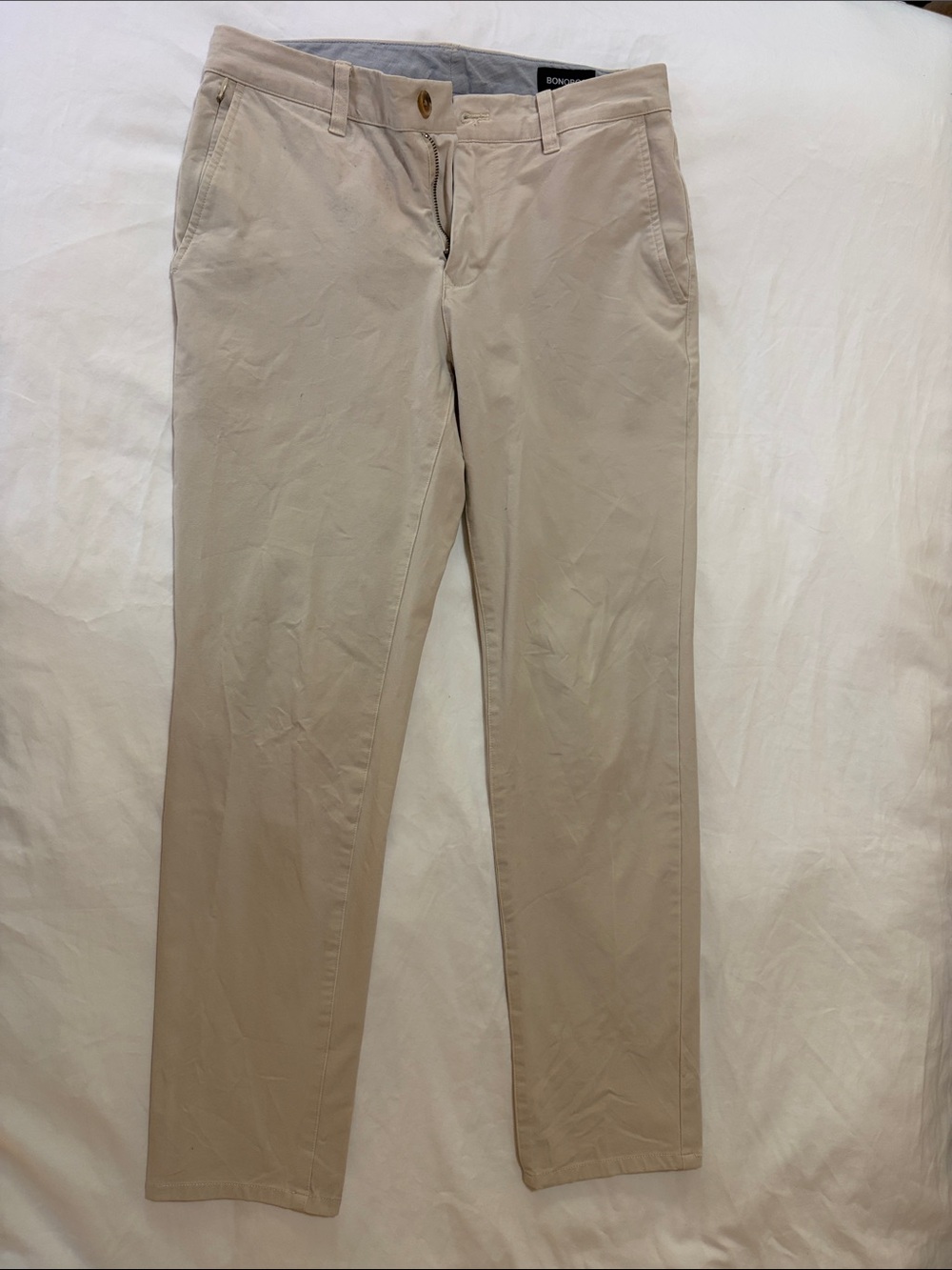Men's Slim Chino Pants in Beige